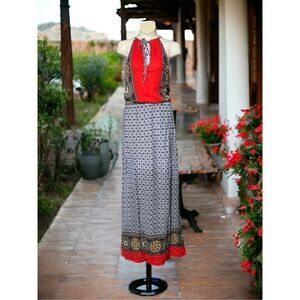 RENEE C women’s Maxi Dress Sun‎ Dress Size Medium M Rayon lined skirt EUC